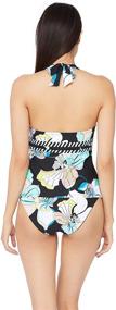 img 1 attached to 👙 Trina Turk Women's V-Neck Halter Tankini Swim Top