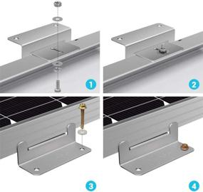 img 1 attached to Renogy Solar Panel Mounting Z Bracket 🌞 Mount, Set of 4 Units, for RV, Roof, Boat