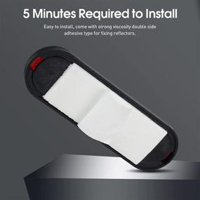 img 3 attached to 🚦 NTHREEAUTO Red Reflectors: Versatile Reflective Sticker for Motorcycle, Bicycle, Trailer, Cars, Trucks, Boat, ATV, Dirt Bike - Enhance Safety!