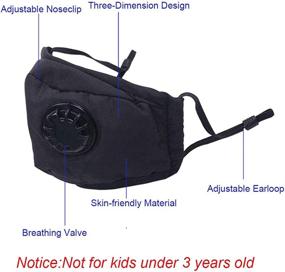 img 3 attached to 👧 Reusable Washable Children's Covering with Occupational Health & Safety Filters