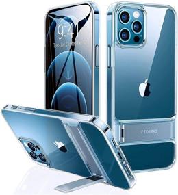 img 4 attached to 🌙 TORRAS MoonClimber iPhone 12 Pro Case: 3 Stand Ways, 12X Armor-Level Protection, Adjustable Metal Kickstand, Shockproof Slim Transparent Stand Cases 6.1 inch - Clear