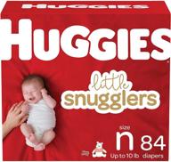 👶 huggies little snugglers newborn diapers, 84 count logo