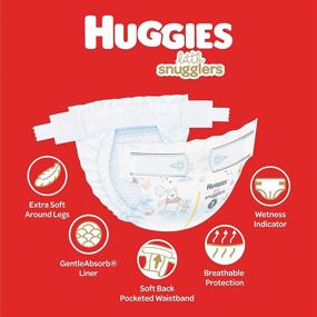 img 3 attached to Подгузники для новорожденных Huggies Little Snugglers, 84 штуки
