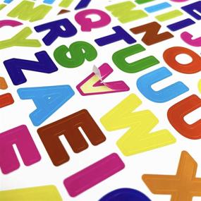 img 2 attached to 🔤 Jamegio Colorful Alphabet Sticker Pack: 20 Sheets of Self-Adhesive Letter Stickers