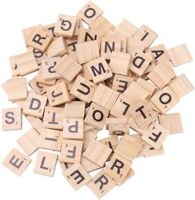 img 4 attached to 🔠 Enhance Learning with Scrabble Crafts: Wooden Letters for Education
