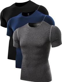 img 4 attached to Neleus Workout Athletic Compression Shirts Men's Clothing
