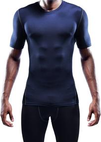 img 3 attached to Neleus Workout Athletic Compression Shirts Men's Clothing