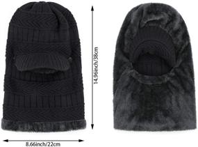 img 2 attached to 🧣 TAGVO Winter Knitted Balaclava Beanie Hat: Stay Warm with this Universal Size Cycling Ski Mask