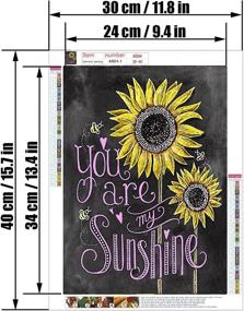 img 3 attached to 🌻 DIY 5D Diamond Painting Kits for Adults: Sunflower Rhinestone Picture - Home Wall Decor, 11.8x9.8 inches