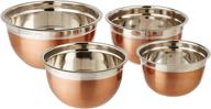 🥣 premium excelsteel copper tone stainless steel mixing bowls (set of 4): ideal for every kitchen task! logo