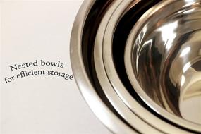 img 2 attached to 🥣 Premium ExcelSteel Copper Tone Stainless Steel Mixing Bowls (Set of 4): Ideal for Every Kitchen Task!