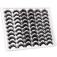 💖 mavphnee faux mink eyelashes pack - 30 pairs of natural look 3d long false lashes - dramatic thick & fluffy eye lashes - reusable & wholesale logo