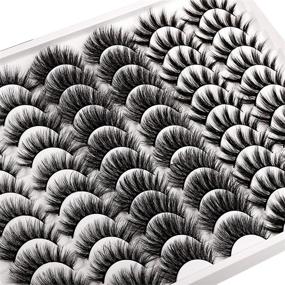 img 3 attached to 💖 Mavphnee Faux Mink Eyelashes Pack - 30 Pairs of Natural Look 3D Long False Lashes - Dramatic Thick & Fluffy Eye Lashes - Reusable & Wholesale