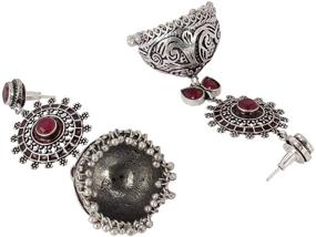 img 1 attached to Crunchy Fashion Bollywood Traditional Oxidised Girls' Jewelry