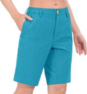 🩳 women's little donkey andy bermuda quick dry lightweight stretch shorts: perfect for golf, hiking, and travel logo