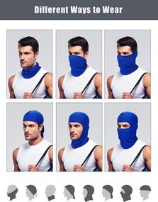 img 2 attached to 🌞 SATINIOR 9-Piece Balaclava Full Face Cover for UV Protection and Breathability - Essential Summer Outdoor Neck Gaiter Hood