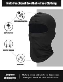 img 3 attached to 🌞 SATINIOR 9-Piece Balaclava Full Face Cover for UV Protection and Breathability - Essential Summer Outdoor Neck Gaiter Hood