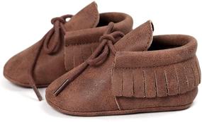 img 1 attached to Meckior First Walkers - Unisex Baby Moccasins Soft Sole Tassels Prewalker Anti-Slip Loafer Shoes for Boys and Girls