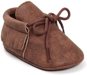 img 4 attached to Meckior First Walkers - Unisex Baby Moccasins Soft Sole Tassels Prewalker Anti-Slip Loafer Shoes for Boys and Girls