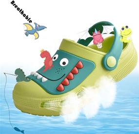 img 3 attached to JACKSHIBO Kids Water Sandals Closed Toe Sport Sandals Stranger Things Dinosaur Clogs