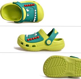 img 1 attached to JACKSHIBO Kids Water Sandals Closed Toe Sport Sandals Stranger Things Dinosaur Clogs