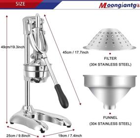 img 1 attached to Moongiantgo Manual Citrus Juicer Hand Press - Extractor for Pomegranate, Orange, Lime, Lemon - Fruit Squeezer Machine