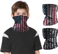 👶 kids full-coverage neck gaiter face mask set - protective bandanas for boys and girls логотип