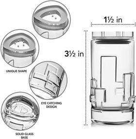 img 2 attached to JoyJolt Salt Pepper Shakers - 2Oz Set of 2 Premium Quality Glass 🧂 - Elegant Triangle Design - Non-BPA, Dishwasher Safe - Perfect for Home, Restaurant, Hotel