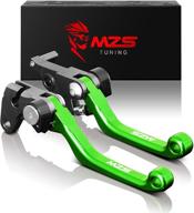 mzs pt-0520 pivot levers dirtbike clutch brake adjustment foldable cnc green logo