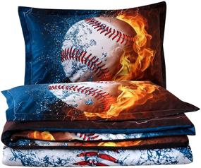 img 3 attached to 🌙 Cozy Night Baseball Bedding Set for Kids - Home Store