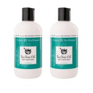 🌿 tea tree oil body wash - 2 pack - targets jock itch, athlete's foot, ringworm, toenail fungus, acne, yeast infections, eczema, body odor - soothes itching, multipurpose shampoo - made in usa by purely northwest - 18 oz logo