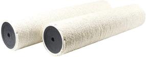 img 3 attached to Treasborn Natural White Sisal Spare Scratching Post: Refill & Refurbish Your Large Cat Tree Safely