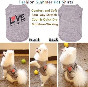 img 1 attached to Caisang Dog Shirt: Love Puppy T-Shirt for Dogs, Match with Owner's Sweatshirt - Stylish Pet Clothes for Small Medium Large Dogs and Cats