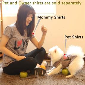 img 3 attached to Caisang Dog Shirt: Love Puppy T-Shirt for Dogs, Match with Owner's Sweatshirt - Stylish Pet Clothes for Small Medium Large Dogs and Cats