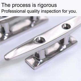 img 1 attached to ⚓ ZOMCHAIN Open Base Boat Cleat - 316 Stainless Steel Dock Cleat for Mooring with Installation Accessories Screws