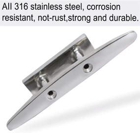 img 2 attached to ⚓ ZOMCHAIN Open Base Boat Cleat - 316 Stainless Steel Dock Cleat for Mooring with Installation Accessories Screws
