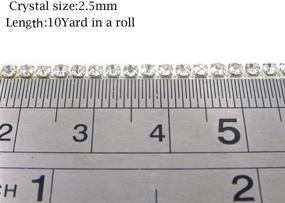 img 1 attached to Honbay 10-Yard Silver Color Crystal Rhinestone Close Chain Trim Sewing Craft, 2.5mm Clear