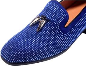 img 1 attached to ELANROMAN Loafers Hip Hop Houndstooth Handmade Men's Shoes for Loafers & Slip-Ons