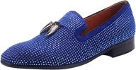 elanroman loafers hip hop houndstooth handmade men's shoes for loafers & slip-ons logo