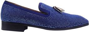 img 2 attached to ELANROMAN Loafers Hip Hop Houndstooth Handmade Men's Shoes for Loafers & Slip-Ons