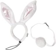 🐰 adorable midlee white bunny ears for dogs: perfect pet costume with tail логотип