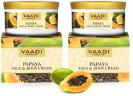 🌿 vaadi herbals papaya face and body moisturizer cream - 10.6 ounce (pack of 2 x 150 gm) - herbal, all natural, paraben and sulfate free logo