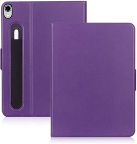 img 4 attached to 📱 FYY New iPad Pro 12.9" 3rd Generation Case 2018 - Luxury Cowhide Genuine Leather Handcrafted Case with Pencil Holder - Purple