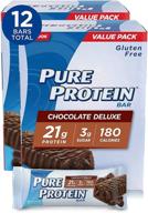 🍫 delicious and nutritious: pure protein chocolate deluxe, 50g bars, 12-pack logo