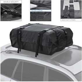 img 4 attached to 🚚 Motor Trend RC200 Rooftop Cargo Carrier Bag – Waterproof, Heavy-Duty Design for High Capacity Storage on Car, Truck, Van, and SUV Roof
