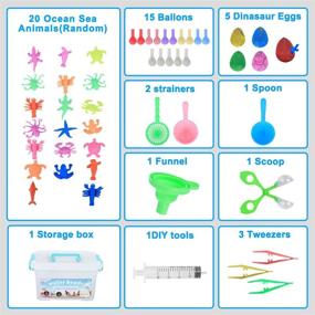 img 3 attached to 🌊 Enhance Early Skill Development with MAGICLUB 70000Pcs Water Beads Sensory Toys Kit – Non-Toxic Water Gel Beads, Ocean Animals, Dinosaur Eggs, Balloons, Tweezers & Tools!