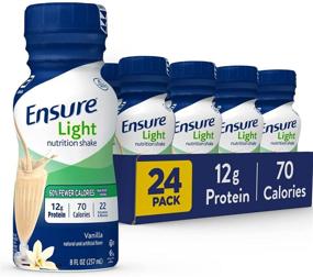 img 4 attached to 🥛 24 Count Vanilla Ensure Light Nutrition Shake - 12g Protein, 0g Sugar, 2g Fat, 8 fl oz