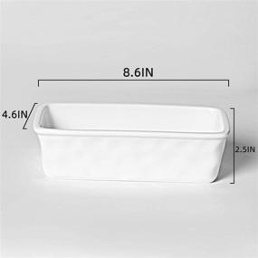 img 2 attached to Ceramics Nonstick Baking Bread Loaf Pan, 8.5 x 4.6 Inch (White) - Easy Release and Superior Heat Distribution