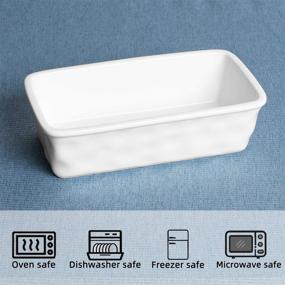 img 3 attached to Ceramics Nonstick Baking Bread Loaf Pan, 8.5 x 4.6 Inch (White) - Easy Release and Superior Heat Distribution