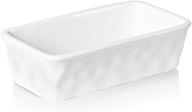 ceramics nonstick baking bread loaf pan, 8.5 x 4.6 inch (white) - easy release and superior heat distribution logo